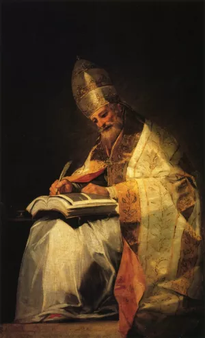 Saint Gregory Oil painting by Francisco Goya
