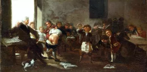 School Scene by Francisco Goya - Oil Painting Reproduction