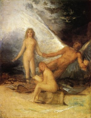 Sketch for Truth Rescued by Time, Witnessed by History by Francisco Goya Oil Painting
