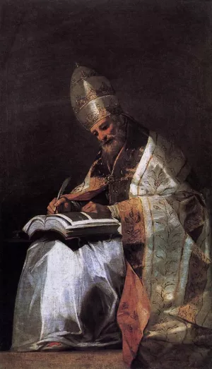 St Gregory Oil painting by Francisco Goya