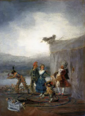 Strolling Players painting by Francisco Goya