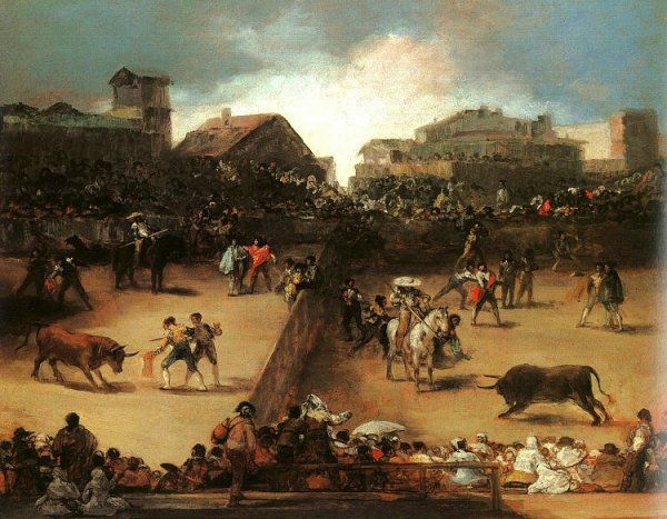 Main Product Photo of The Bullfight Painting by Francisco Goya