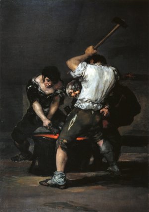 The Forge Oil painting by Francisco Goya