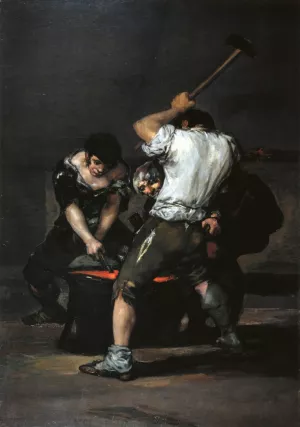 The Forge Oil painting by Francisco Goya