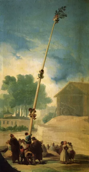 The Greased Pole by Francisco Goya Oil Painting