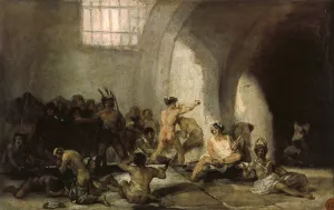 The Madhouse Oil painting by Francisco Goya