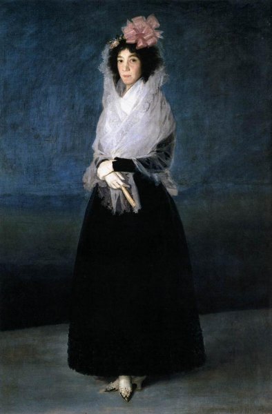 The Marquesa de la Solana by Francisco Goya - Hand-Painted Oil Painting Reproduction