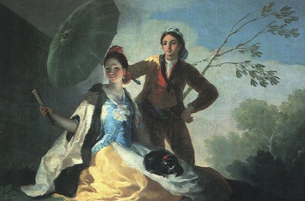 Main Product Photo of The Parasol Painting by Francisco Goya