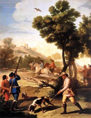 The Quail Shoot by Francisco Goya - Oil Painting Reproduction