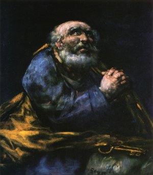 The Repentant Saint Peter Oil painting by Francisco Goya