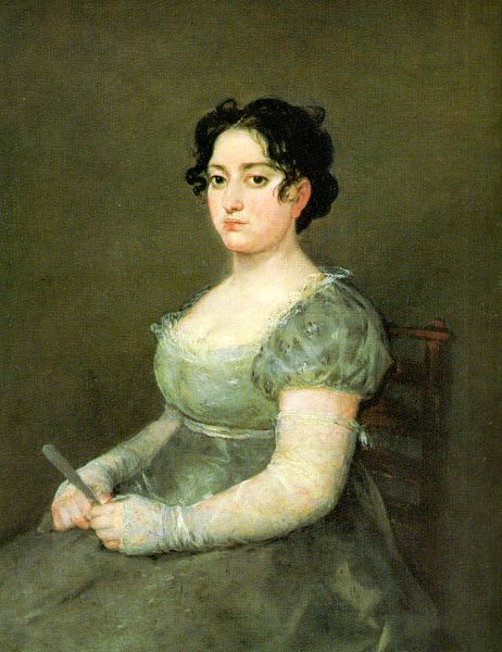 Main Product Photo of The Woman with a fan Painting by Francisco Goya