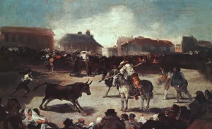 Village Bullfight by Francisco Goya Oil Painting