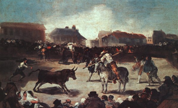 Main Product Photo of Village Bullfight Painting by Francisco Goya
