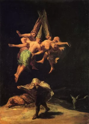 Witches in the Air by Francisco Goya - Oil Painting Reproduction