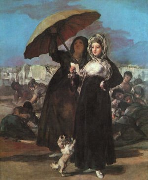 Young Majas Oil painting by Francisco Goya