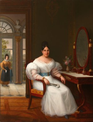 Carmen Moreno, marquesa de las Marismas del Guadalquivir by Francisco Lacoma Y Fontanet   Oil Painting