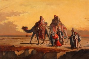 Desert Scene by Francisco Lameyer Y Berenguer Oil Painting