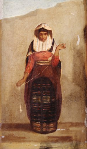 The Spinner by Francisco Laso Oil Painting