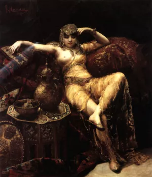 A Harem Beauty painting by Francisco Masriera y Manovens