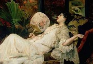 Mujer Tumbada by Francisco Masriera y Manovens Oil Painting
