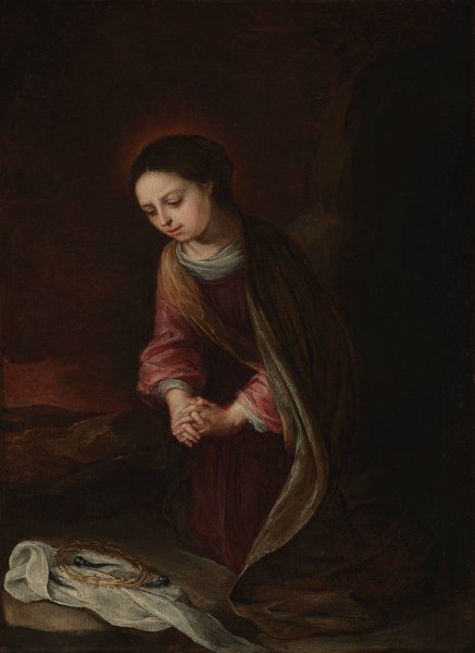 Virgin of Sorrows  by Francisco Meneses Osorio - Hand-Painted Oil Painting Reproduction