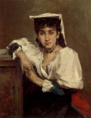 Napolitana by Francisco Miralles Oil Painting