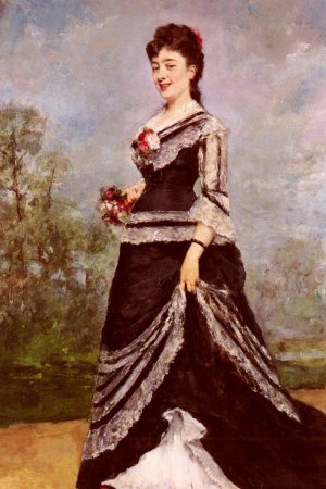 The Nosegay by Francisco Miralles Oil Painting