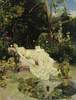 The Romantic Novel by Francisco Peralta Del Campo Oil Painting