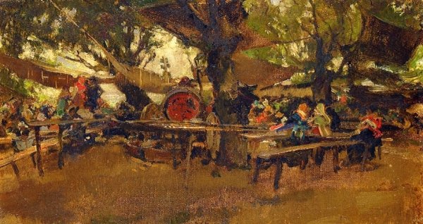 Romeria de San Roque by Francisco Pradilla y Ortiz - Hand-Painted Oil Painting Reproduction