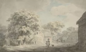 Boerenuitspanning te Overveen by Franciscus Andreas Milatz Oil Painting