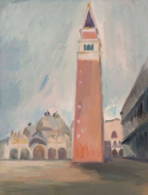 View of San Marco and Campanillo by Franciszek Bartoszek Oil Painting