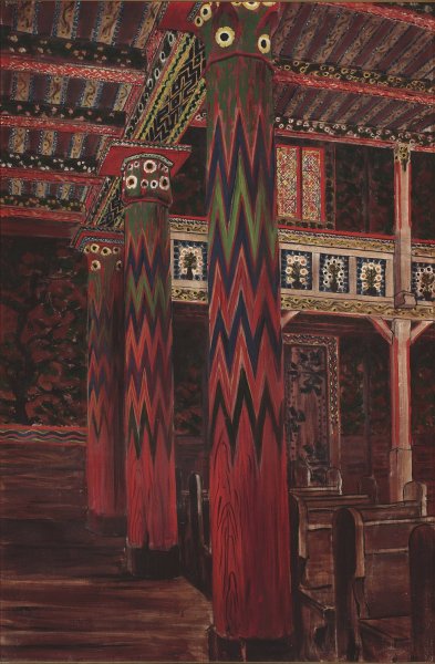 Polychrome project for the church in Cimkowicze  by Franciszek Bruzdowicz - Hand-Painted Oil Painting Reproduction