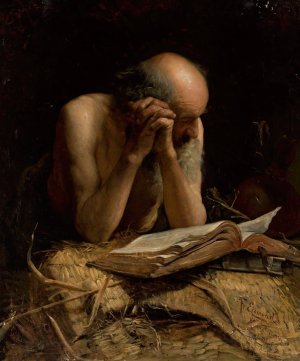 Hermit by Franciszek Ejsmond Oil Painting