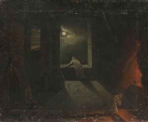 Monastery scene II by Franciszek Ksawery Lampi Oil Painting