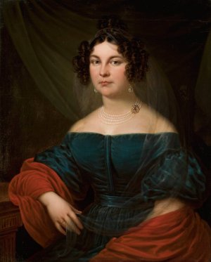 Portrait of Julia Wieman by Franciszek Ksawery Lampi Oil Painting