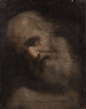 Head of St. Francis Seraph by Franciszek Lekszycki Oil Painting