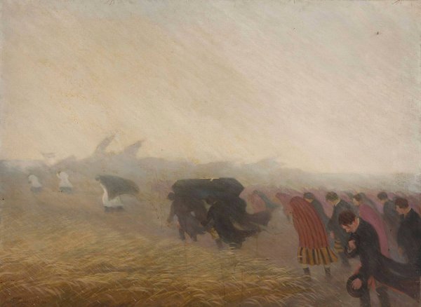 Funeral  by Franciszek Lubienski - Hand-Painted Oil Painting Reproduction