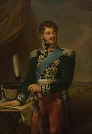 Portrait of Prince Jozef Poniatowski by Franciszek Paderewski Oil Painting
