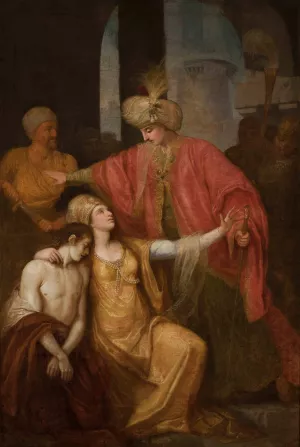 Biblical scene by Franciszek Smuglewicz Oil Painting