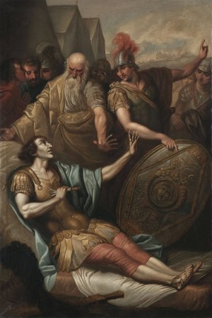 Death of Epaminondas by Franciszek Smuglewicz Oil Painting