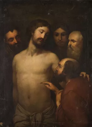 Jesus and doubting Thomas by Franciszek Smuglewicz Oil Painting