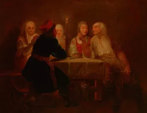 Peasants in an Inn Oil painting by Franciszek Smuglewicz
