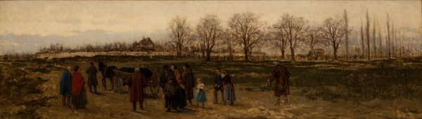 Funeral of a Pauper in Germany  by Franciszek Streitt - Hand-Painted Oil Painting Reproduction