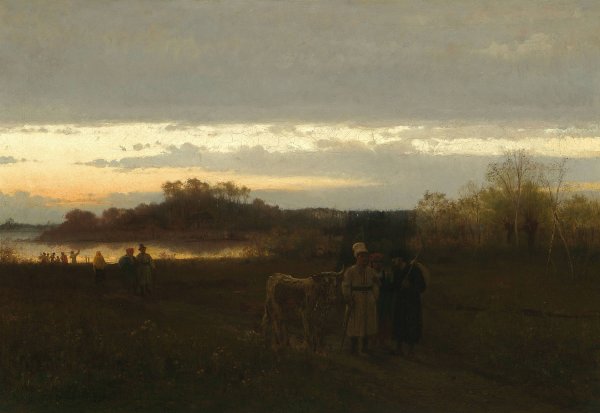 On the way to the fair  by Franciszek Streitt - Hand-Painted Oil Painting Reproduction