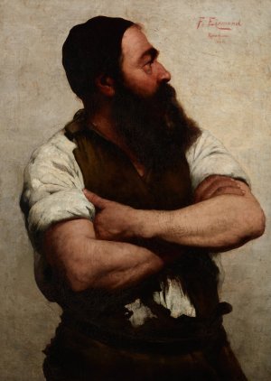 Blacksmith by Franciszek Teodor Ejsmond Oil Painting