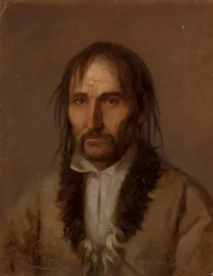 Head of a Highlander Oil painting by Franciszek Tepa