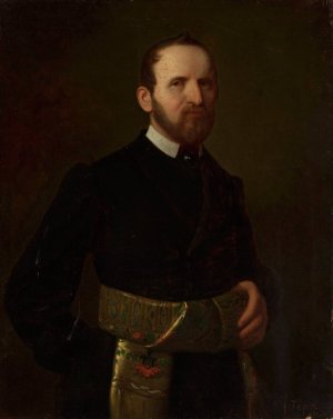 Portrait of Antoni Balutowski by Franciszek Tepa Oil Painting