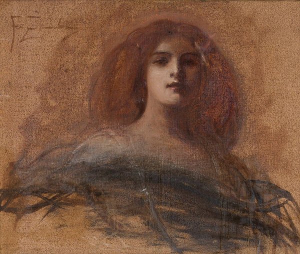 Main Product Photo of Red-haired woman Painting by Franciszek Zmurko