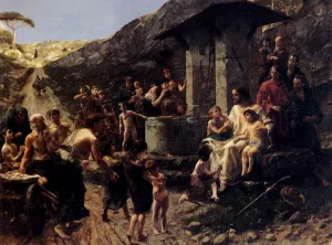 Christ And The Children painting by Franck Kirchbach