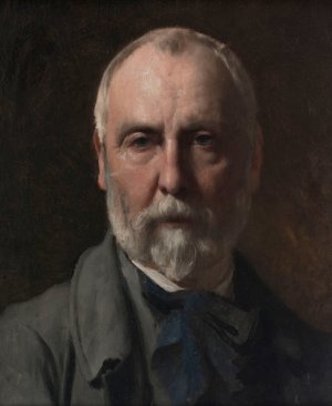 Autoportrait by Francois Alfred Delobbe Oil Painting